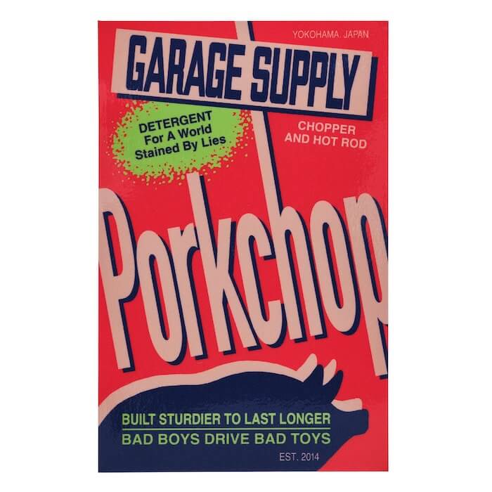 PORKCHOP GARAGE SUPPLY DETERGENT STICKER
