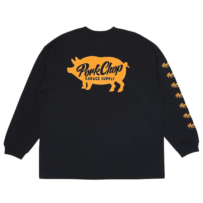 PORKCHOP GARAGE SUPPLY SCRIPT PORK L/S TEE