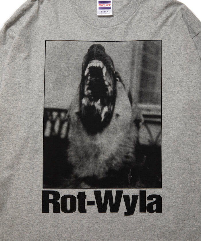 ROTTWEILER/DOG PHOTO LS TEE ロットワイラー ROTTWEILER - DOG PHOTO LS TEE (BLACK) / フォト プリント T