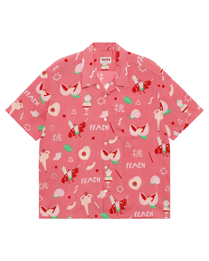 試着 Eanbe イアンベ いあんべ アロハシャツ 半袖シャツ 純情ロスタイム 純情ロスタイム / NAVY – Eanbe