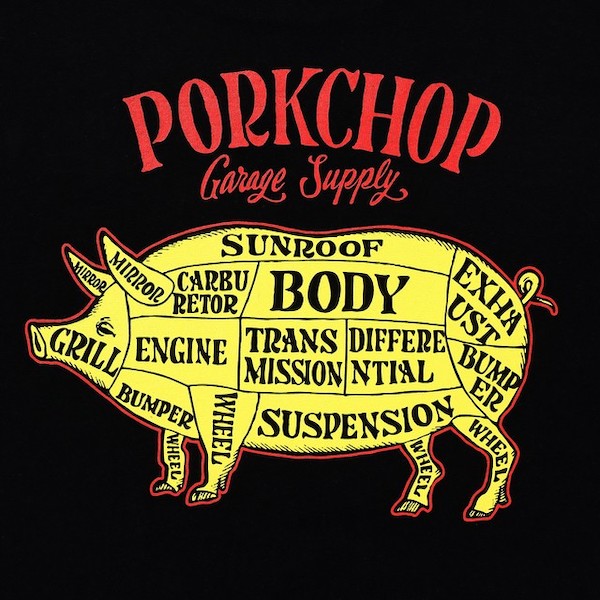 PORKCHOP GARAGE SUPPLY】PORK BACK S/S TEE｜In STATE