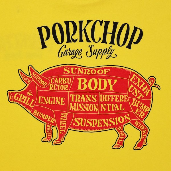 PORKCHOP GARAGE SUPPLY】PORK BACK S/S TEE｜In STATE